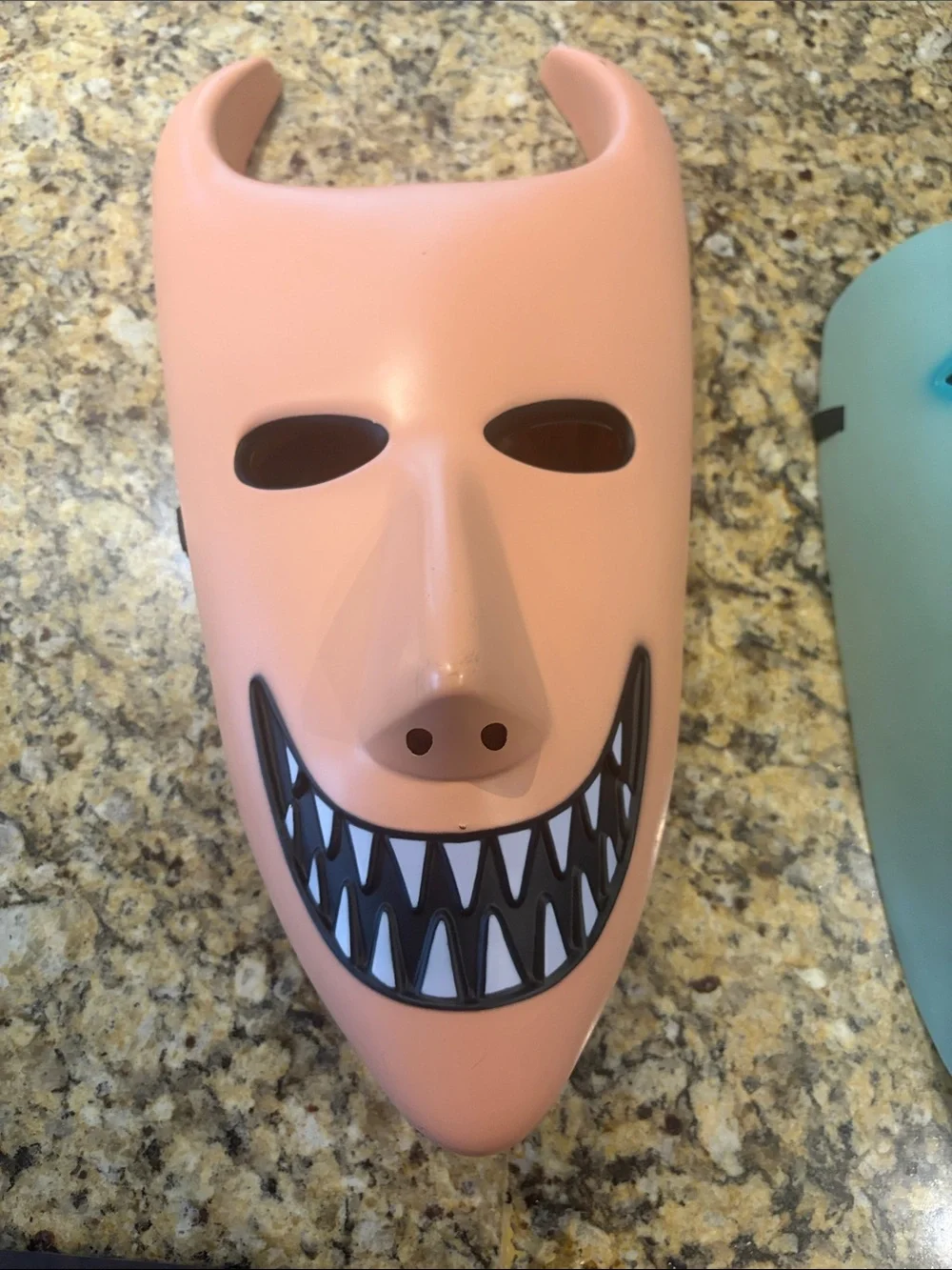 Pink Devil Smiling Face Mask